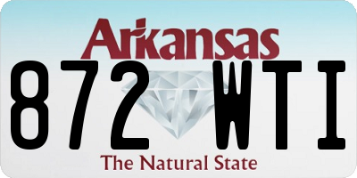 AR license plate 872WTI