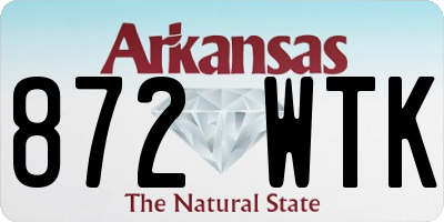 AR license plate 872WTK