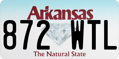 AR license plate 872WTL