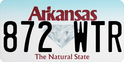 AR license plate 872WTR
