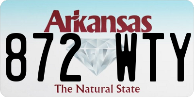 AR license plate 872WTY