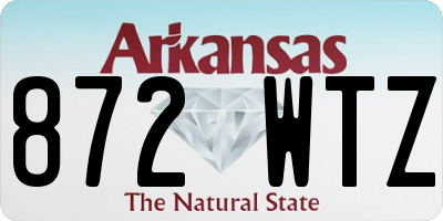 AR license plate 872WTZ