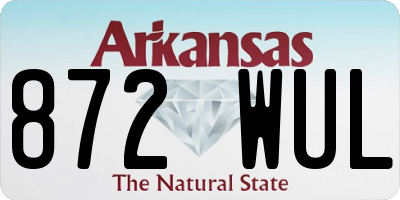 AR license plate 872WUL