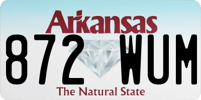 AR license plate 872WUM