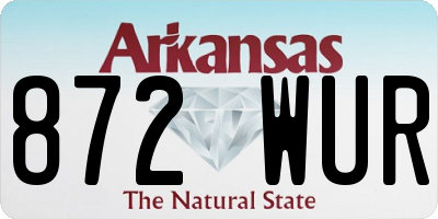 AR license plate 872WUR