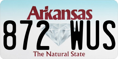 AR license plate 872WUS