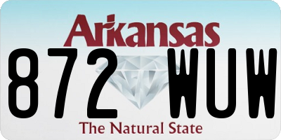 AR license plate 872WUW