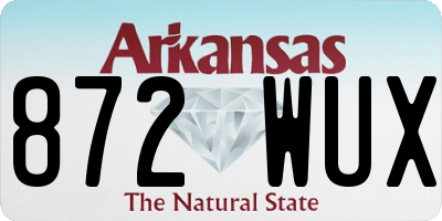 AR license plate 872WUX