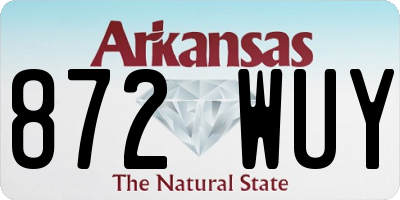 AR license plate 872WUY