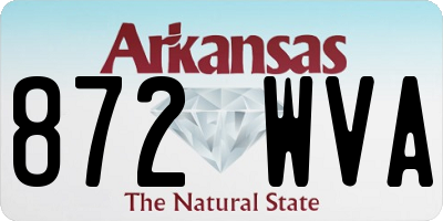 AR license plate 872WVA