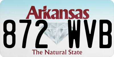 AR license plate 872WVB
