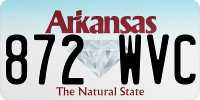 AR license plate 872WVC