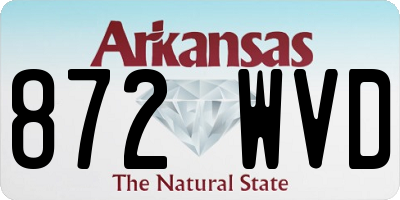 AR license plate 872WVD