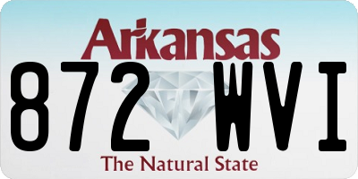 AR license plate 872WVI