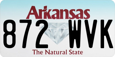 AR license plate 872WVK
