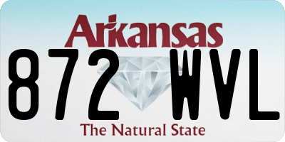 AR license plate 872WVL