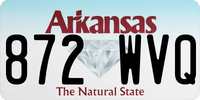 AR license plate 872WVQ