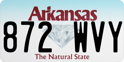 AR license plate 872WVY