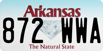 AR license plate 872WWA