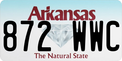 AR license plate 872WWC