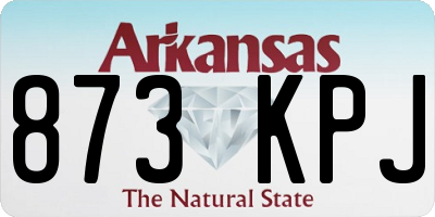 AR license plate 873KPJ