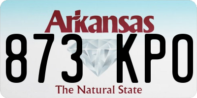 AR license plate 873KPO