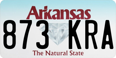 AR license plate 873KRA