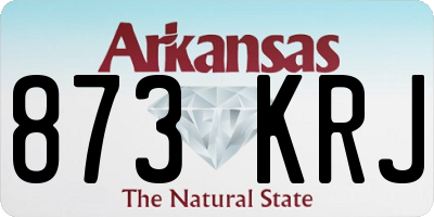 AR license plate 873KRJ