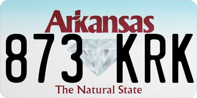 AR license plate 873KRK
