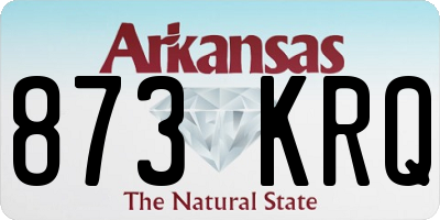 AR license plate 873KRQ