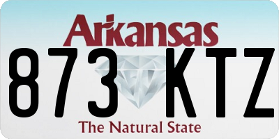 AR license plate 873KTZ