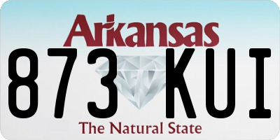 AR license plate 873KUI