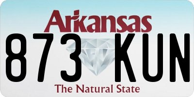 AR license plate 873KUN