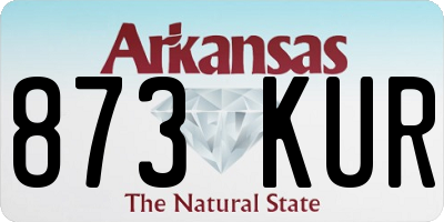 AR license plate 873KUR