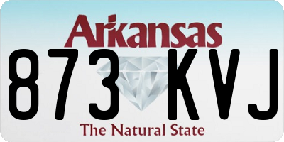 AR license plate 873KVJ