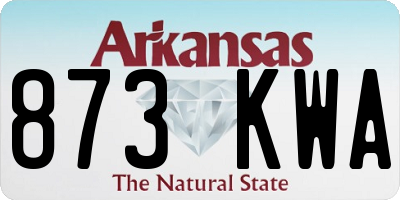 AR license plate 873KWA