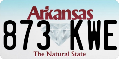 AR license plate 873KWE