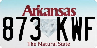 AR license plate 873KWF