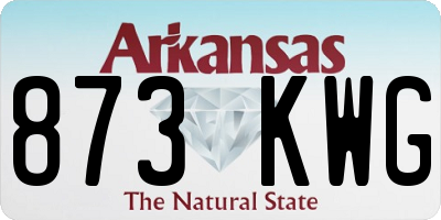 AR license plate 873KWG
