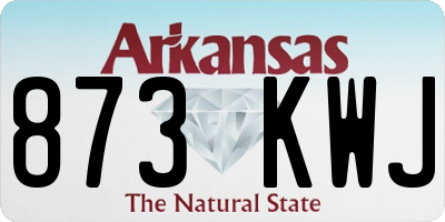 AR license plate 873KWJ