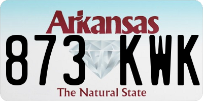 AR license plate 873KWK