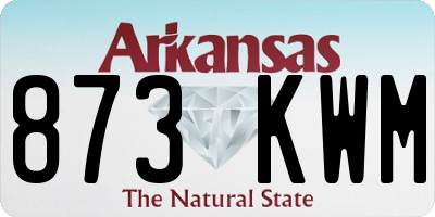 AR license plate 873KWM