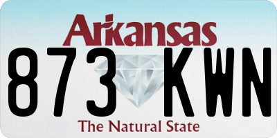 AR license plate 873KWN