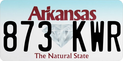 AR license plate 873KWR