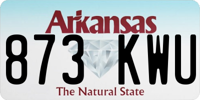AR license plate 873KWU