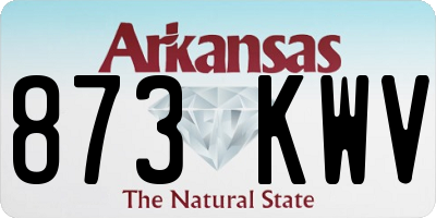 AR license plate 873KWV