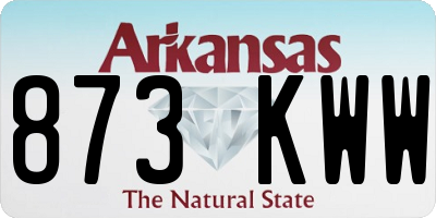 AR license plate 873KWW