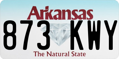 AR license plate 873KWY