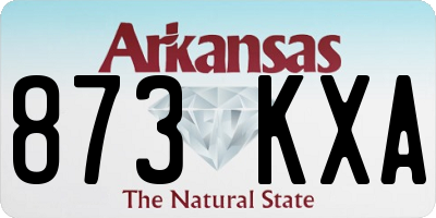 AR license plate 873KXA