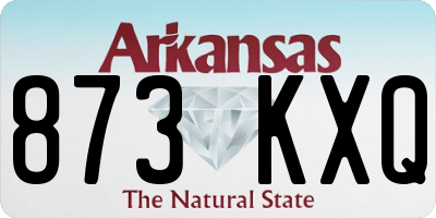 AR license plate 873KXQ